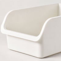 Refrigerator Vegetable Storage Case, Plastic, With Handle, Transparent, 2L, Polypropylene, 37×19×9.5cm