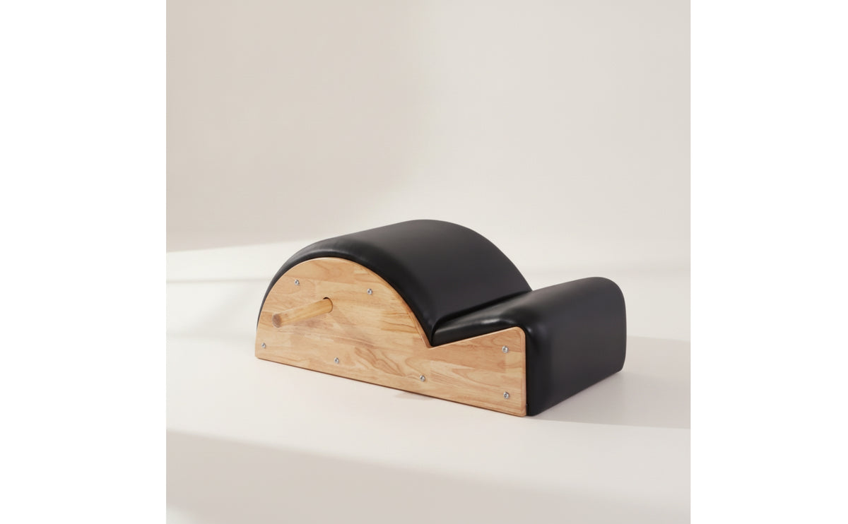 Arched Spine Correction Arch Contoured Spine Corrector Upholstered Back Stretcher with Wooden Base Ergonomic for Pilates Enthusiasts, Mindful Movement Practice Practitioners, Home Gym