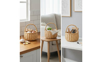 Basket with Handle Lightweight Woven Basket Portable for Picnic