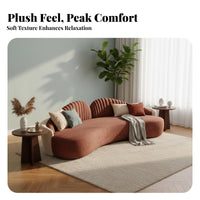 Curved sectional Sofa Luxury design Lounge Seating Flexible Configuration Living Room Furnishing for Business Owners, Families, Lobby, recreation room, Bedroom