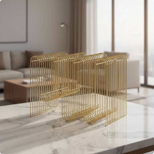 Wire Magazine Holder Space-Saving Metal Magazine Rack Sturdy for Desktop