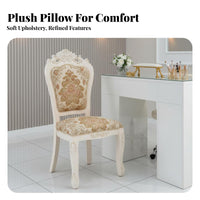 Button-Tufted rearrest Chair European Inspired Design Button-Tufted Dining Chair Padded Seat and rear Easy Assembly for Families