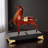 Horse Figurine with Base Tabletop Horse Figurine Equestrian for Entryway, Office