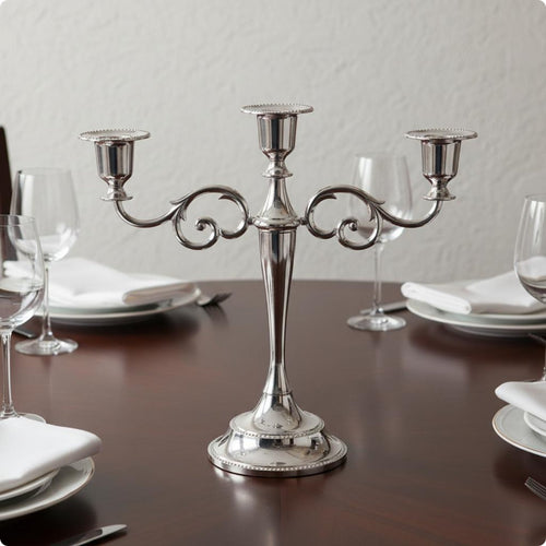 Gold Metal Candelabra Romantic 5 Arm Candelabra Easy to Assemble for Hotel