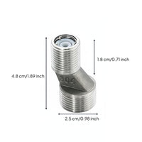 Anti-Backflow Check Valve Eccentric Shower Faucet Connector Solid Brass Offset Faucet Adapter Adjustable Installation Distance for DIYers