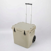 Telescoping Hard Shell Cooler with Wheels Insulated Rolling Cooler Large-Capacity Ice Chest with Wheels Portable for Camping