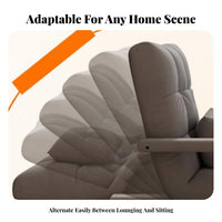 Padded Floor Recliner Adjustable Backrest Upholstered Floor Recliner for Readers