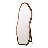 Full Length Mirror, 180*80 Walnut [Wall-leaning] No Bracket