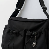 Travel Bag for Men and Women, Versatile School and Work Bag for Daily Use, Sleek Nylon Bag with Polyester Lining, Medium Size Crossbody Bag