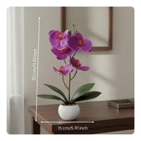 Potted Floral Arrangement Decor Low Maintenance Artificial Flower in Pot Potted Artificial Flower for Entryway