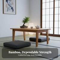 Foldable Low Tea Table Rounded Corners Bay Window Short Table Sturdy and Stable Japanese Aesthetic Floor Desk for Living Room