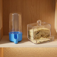 Automatic Cat Feeder and Waterer Set, Clear Acrylic Cat Bowls, Automatic Pet Food Dispenser for Small Animals, Transparent Design