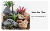 PU Simulation Stone Textured Foam Landscape Rock Versatile Decoration Fake Foam Rock for Event Planners, Stage Setting, Photography Studio