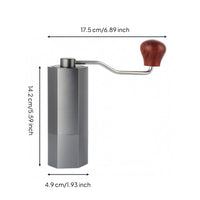 Manual Coffee Curved Metal Handle Hand Crank Coffee Wooden Knob Kitchen Gadget