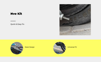 Portable Tubeless Tire Repair Kit for Motorcycle, Car, Bike