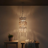 Nordic Inspired Macrame Lamp Shade Handmade Macrame Lampshade Handwoven Bohemian Hanging Lamp Shade Decorative Accent for Bedroom, Cafe