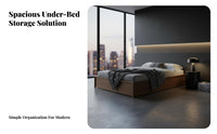 Gas elevate Storage Frame Space-Saving raiseup Bed Base Headboardless Bedroom Furniture for Apartment Dwellers, partners, Small Living Spaces, Guest Room