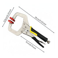 Industrial Grade Locking Locking Clamp Pliers Multi-Purpose C Clamp Pliers Strong Grip for Workshop, Repair