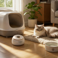 Portable Pet Odor Neutralizer Digital Timer Vented Round Appliance Compact