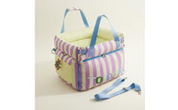 Dog Adjustable Straps Vehicle Pet Bed Wipe-Clean Transport Pet Carrier for Road Trips
