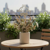 Umbrella Garden Stake Easy Setup Wrought Iron Plant Pick Weather Resistant