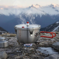 Micro Pressure Cooker Locking Lid Outdoor Cookware Stovetop Safe