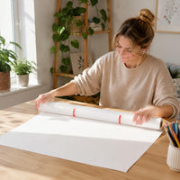 Kids Drawing Paper Roll, 70gsm White Art Painting Paper, 44cm Wide, Various Lengths