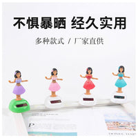 Solar-Powered Wobbling Girl Car Ornament