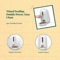 Programmable cat feeder with app control.