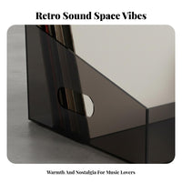 LP Album Storage Box Vintage Design Vinyl Album Storage Box Large Capacity