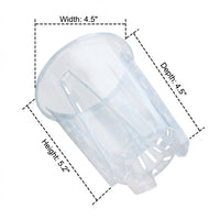 Clear Plant Pots with Drainage and Slotted Walls, Resin Repotting Pots for Home Gardening, Portable Flower Pots with High Underground Visibility