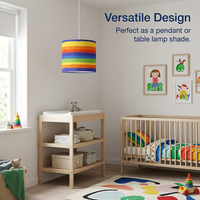 Foldable KD Lampshade for Bedroom, Cylinder Lamp Shade for Table Lamps, Softly D #variant:Diameter 15CM x 14CM High