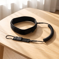 Paddle Board Leash with Belt Elastic Waist Leash with Coiled Cord Comfortable for Surfers, Stand-up Paddleboarding