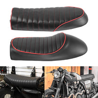 Vintage Motorcycle Seat Cover with Flat Stripe Design