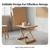 Stable and Sturdy Foldable Still Life Table Easy Storage Beechwood Art Stand Multi-Use Solid Wood Sketching Workstation for Hobbyists, Beginners, Professionals, Home Studio, Classroom