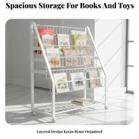 book display unit with Toy Bins Child-Safe Design Kids Shelving Unit with Bins