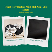 Fast-dry diatomaceous bath mat