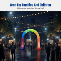Large Custom Rainbow Inflatable Arch, Lighted PVC Airtight Square Archway, Outdoor Event, Festive