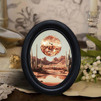Wooden Oval Picture Frame with Landscape Design for Commercial Spaces