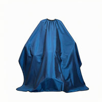 Full Coverage Haircut Cape Gathered Neckline Salon Haircut Cape Shiny Material