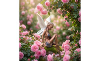 Seated Fairy Figurine with Butterfly Wings Decorative Sitting Fairy Figurine Compact Ornament Whimsical for Courtyard