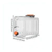 Faucet Water Container Flat-Sided Translucent Rectangular Water Storage Container Outdoor Gear Odornon-Odorous for Home Use