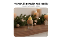Christmas Tree Glass Jar Small Size Baby Tooth Collection Bottle Hair Preservation Jar Wooden Lid for Collectors, Party Gifts