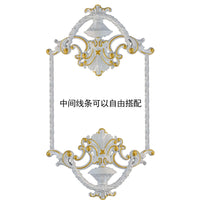 厂家批发PU法式拼花客厅玄关欧式背景墙角花PS吊顶天花镂空雕花装