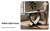 Light Luxury Aesthetic Heart-Shaped Console Minimalist Aesthetic Narrow Entryway Table Golden Frame Hallway Stand Space-Saving for Apartment Dwellers, Interior Decorators, Homeowners, Small Areas, Living Room, Bedroom