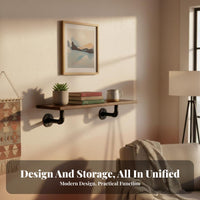 Adhesive Floating Shelf No-Drill Storage Solution Minimalist Design for Bathroom