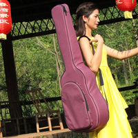 Kady Cotton-Linen Folk Guitar Bag 41 Inch Padded Backpack with Custom Printing and Embroidery