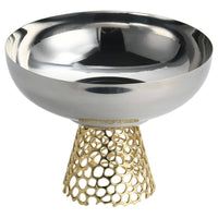 Fruit Bowl with Pedestal Mirror-Polished Pedestal Bowl Decorative for Kitchen