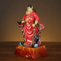 Brass Zhong Kui Statue, Taoist Deity Figure, Large Size for Study or Living Room