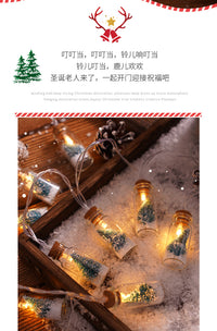 圣诞节许愿瓶圣诞树灯串浪漫发光挂件派对主题家居布置挂饰装饰品 许愿瓶【电池款】2米10灯